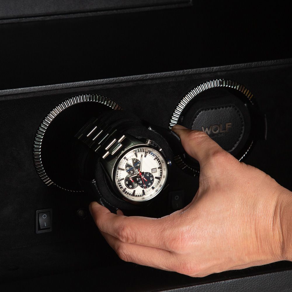 Den 4 Piece Watch Winder Safe Black
