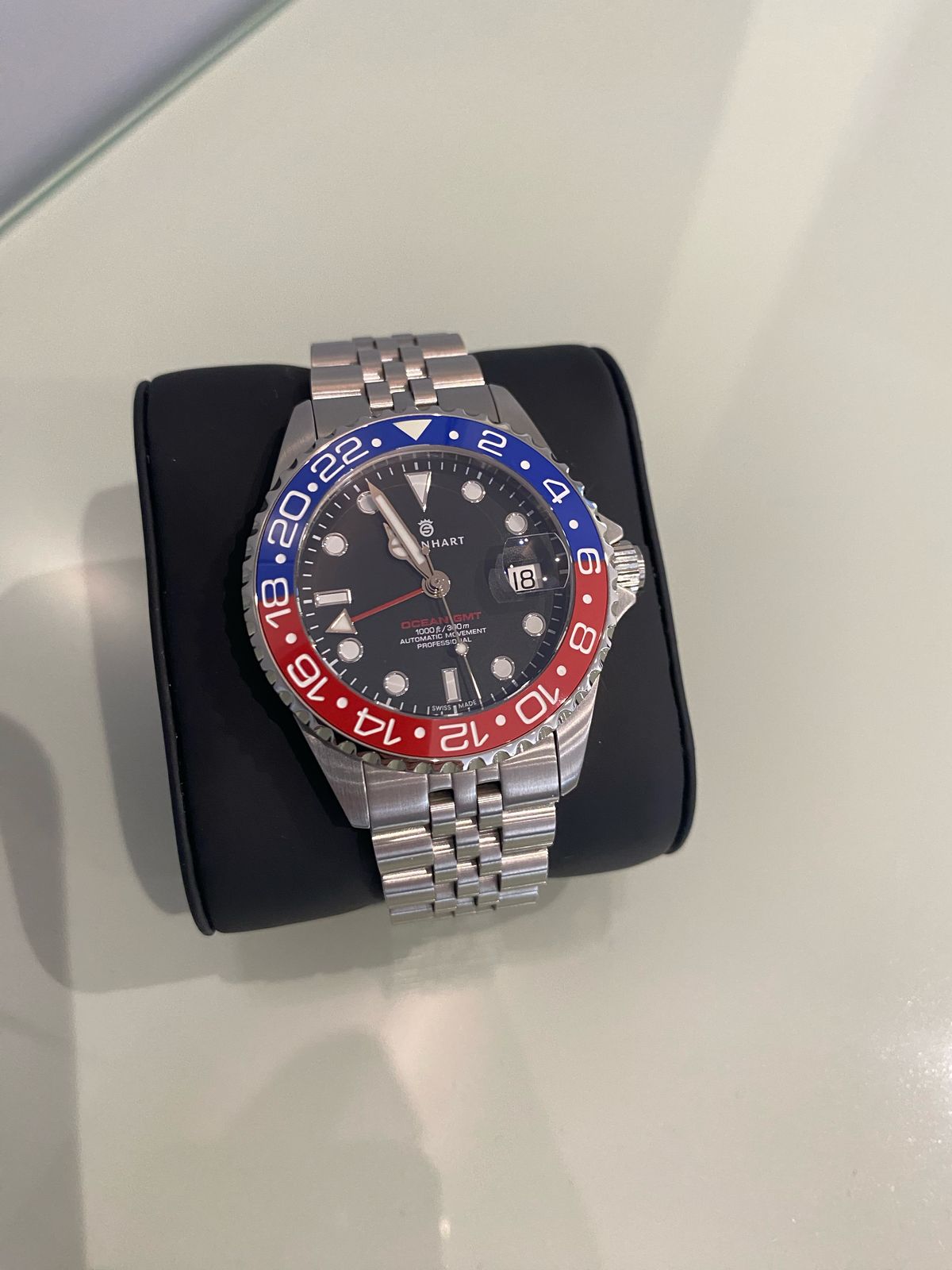 Pre-Owned Steinhart Ocean One 39GMT Blue-Red For Sale