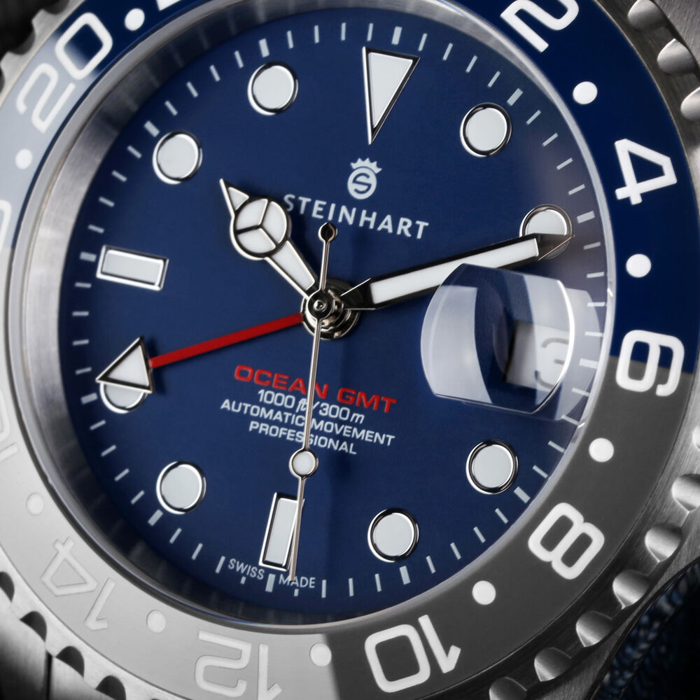 Ocean One GMT blue-grey Ceramic Diver Watch