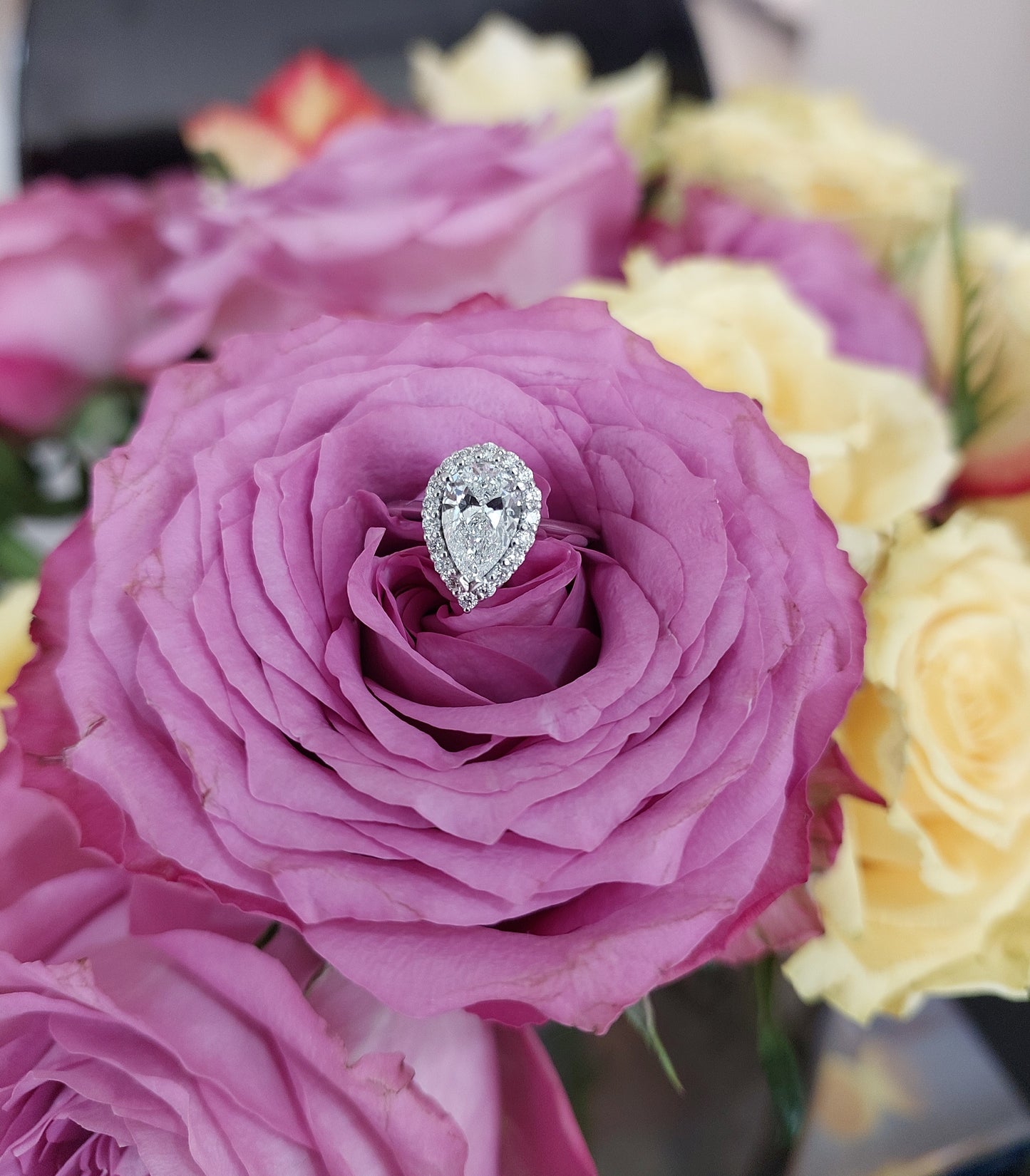 1.12 Pear Shape Engagement Ring