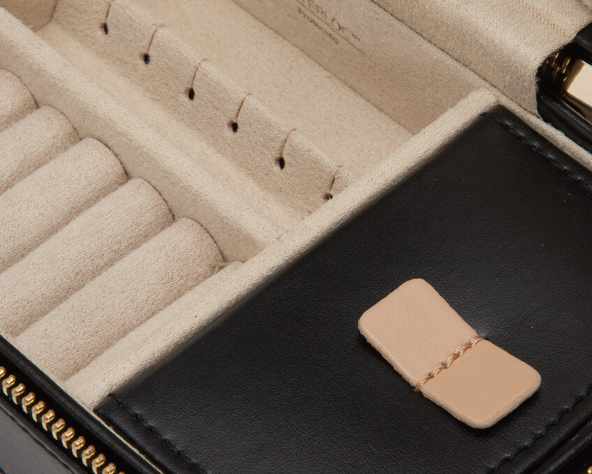 Wolf CHLOÉ Zip Jewellery Case Black