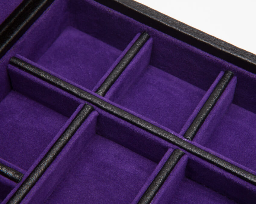 Blake Cufflink Box Black Purple