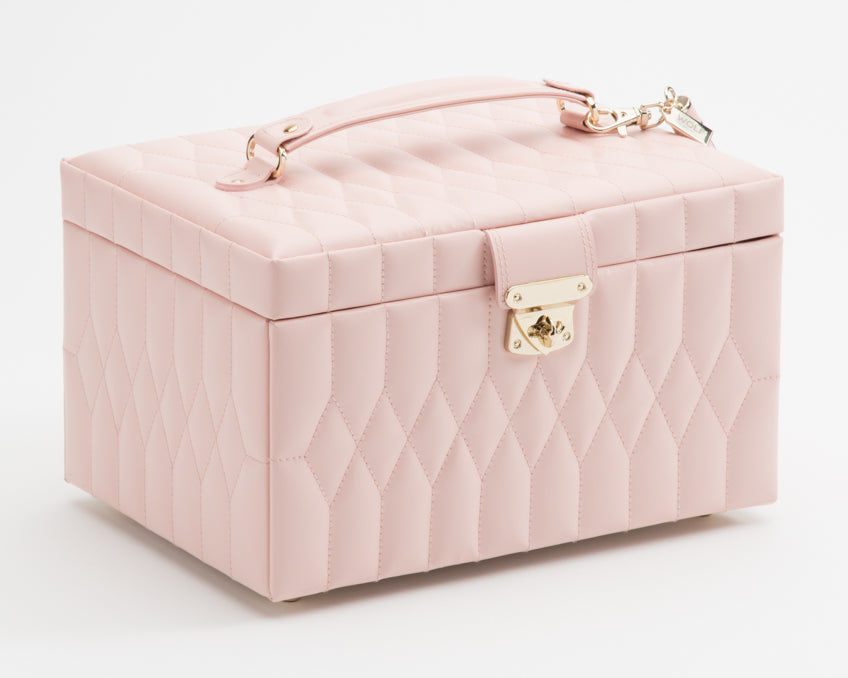 Caroline Medium Jewellery Case Rose Quartz
