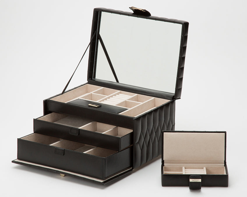 Caroline Medium Jewellery Case Black