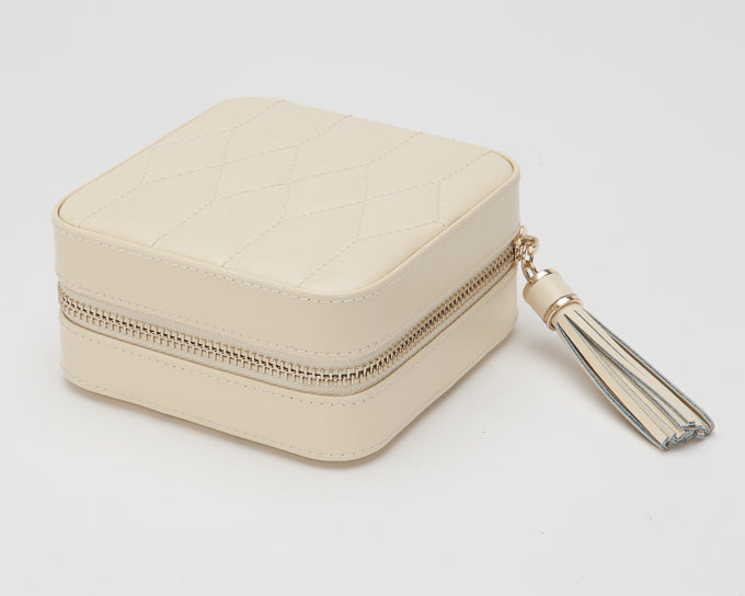 Caroline Zip Travel Case Ivory