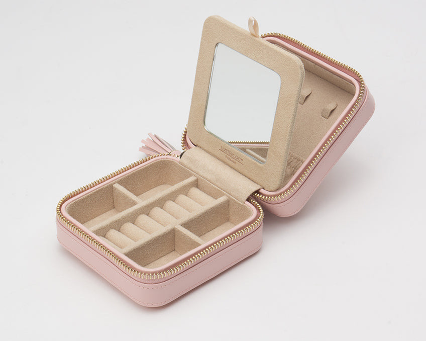 Caroline Zip Travel Case Rose Quartz