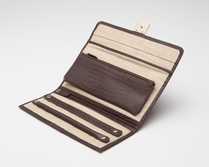 Wolf Palermo Jewellery Roll Brown