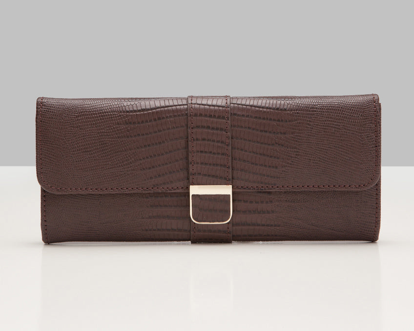 Wolf Palermo Jewellery Roll Brown