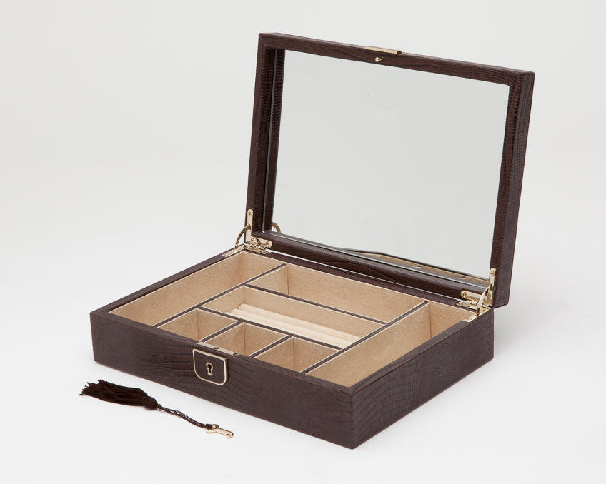 Wolf Palermo Medium Jewellery Box Brown