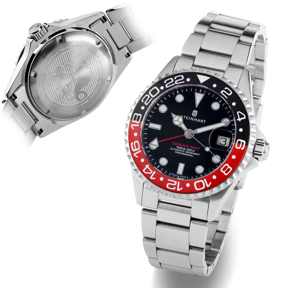 Ocean 39 GMT BLACK-RED Ceramic