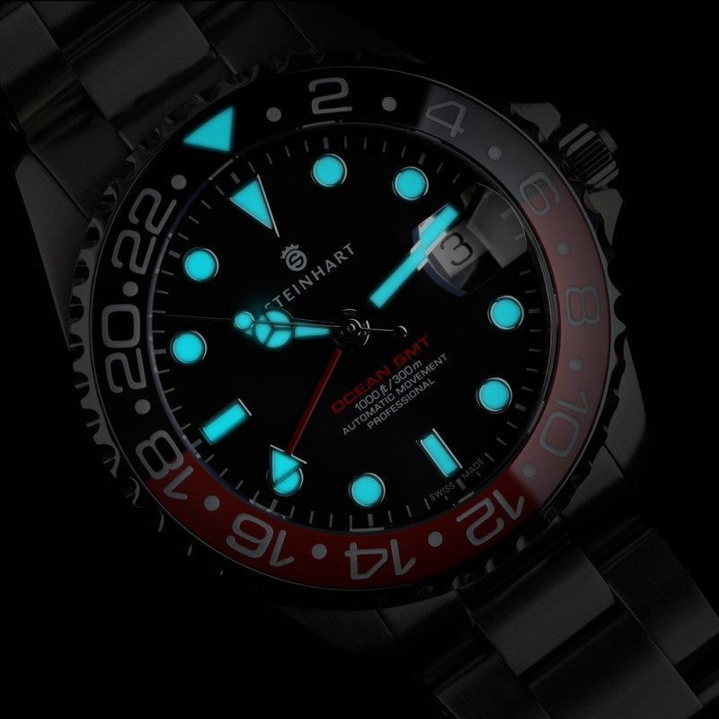 Ocean 39 GMT BLACK-RED Ceramic