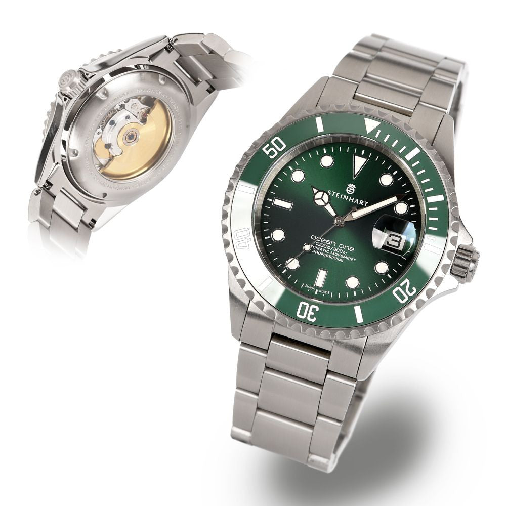 Steinhart Diver Watch Ocean One Double Green Ceramic Premium