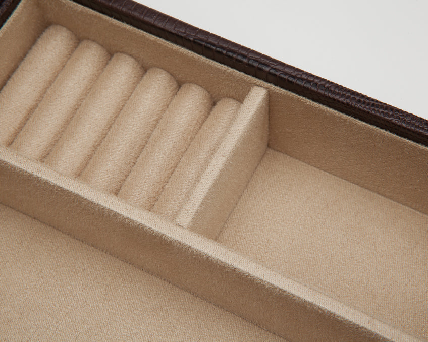 Palermo Travel Jewellery Box Brown