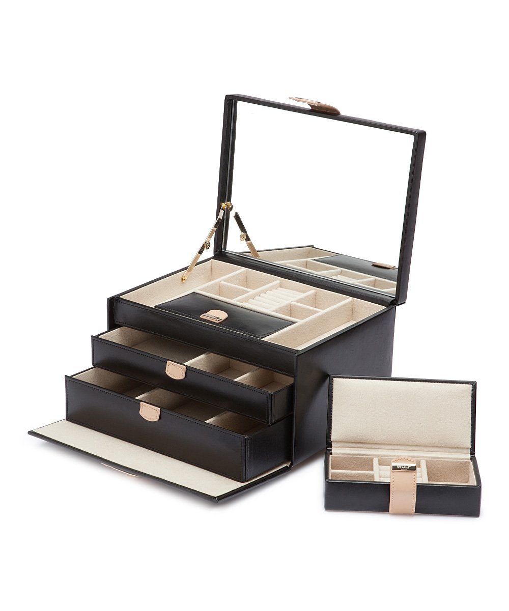 Wolf CHLOÉ Medium Jewellery Box Black