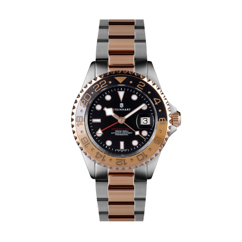 Ocean One GMT two-tone BLACK/KHAKI Diver Watch