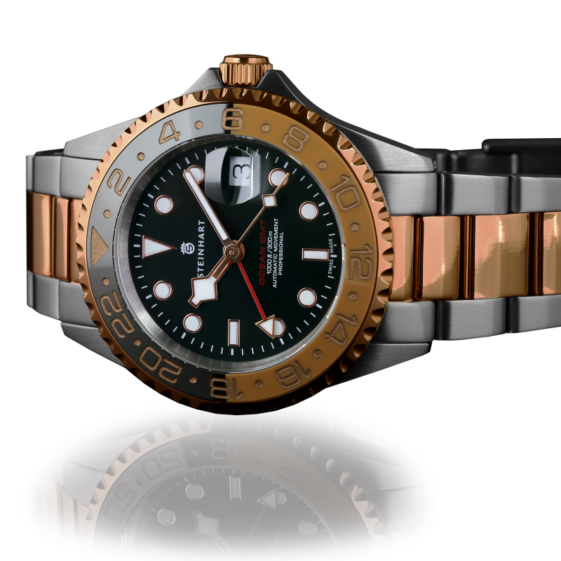 Ocean One GMT two-tone BLACK/KHAKI Diver Watch