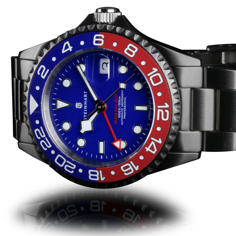 Ocean One 42mm GMT BLUE-RED Ceramic blue dial