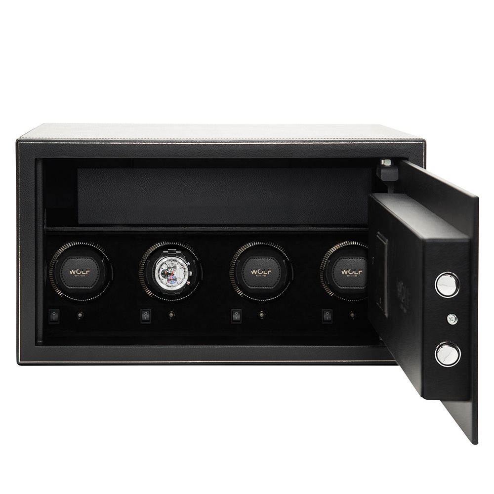 Den 4 Piece Watch Winder Safe Black