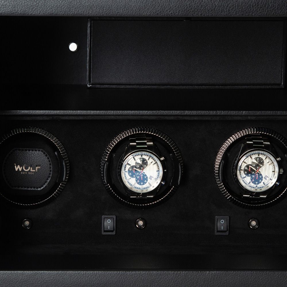 Den 4 Piece Watch Winder Safe Black