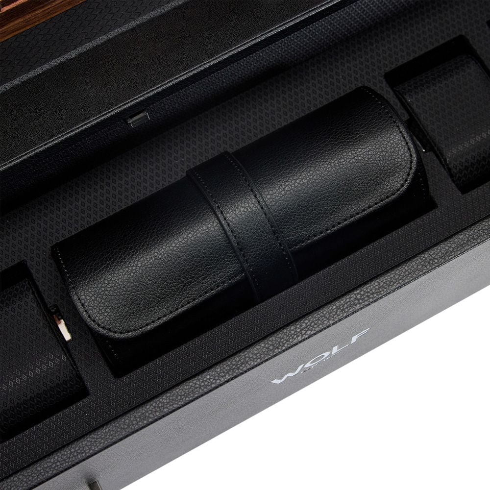 Roadster 12 Piece Watch Winder Cabinet Black