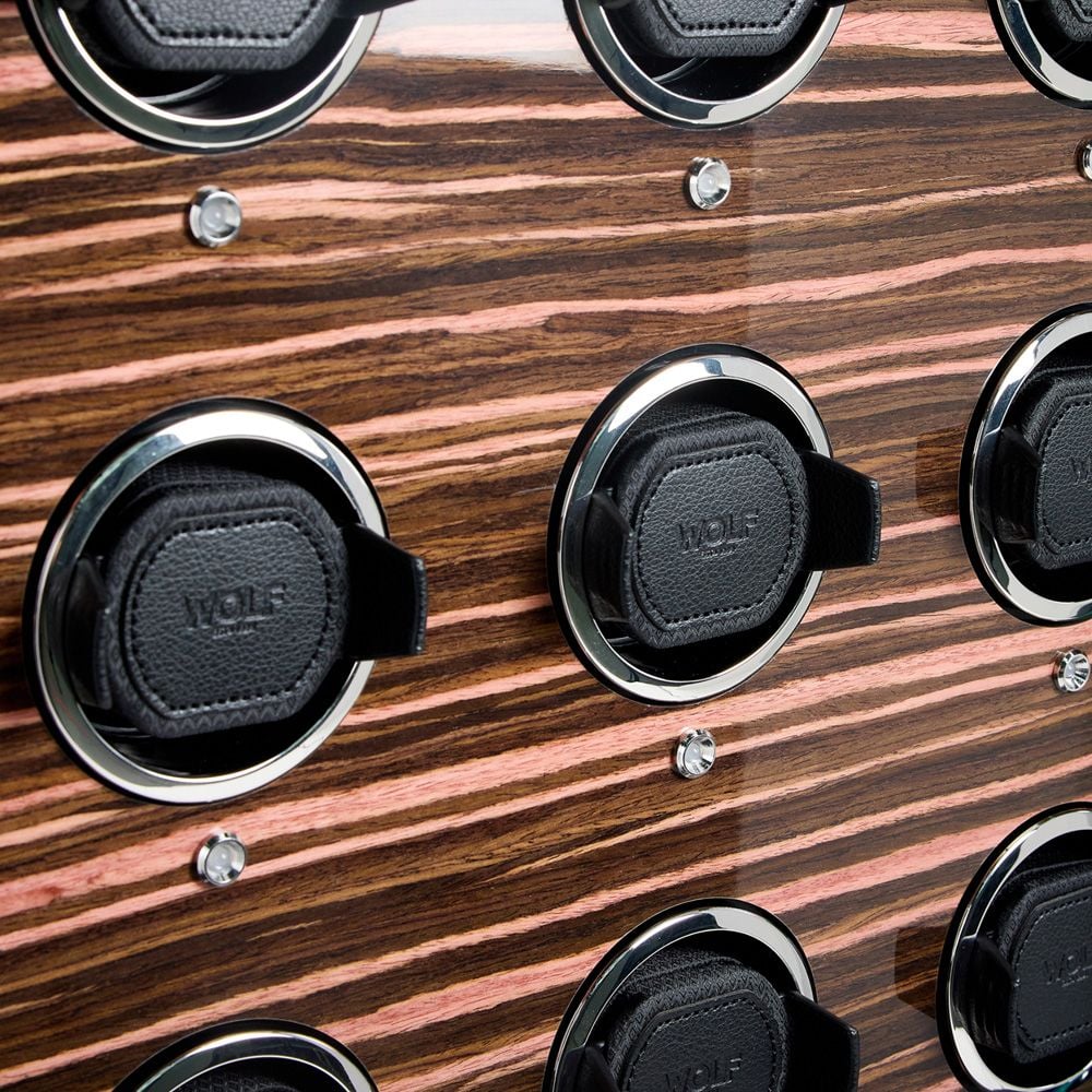 Roadster 16 Piece Watch Winder Cabinet Black