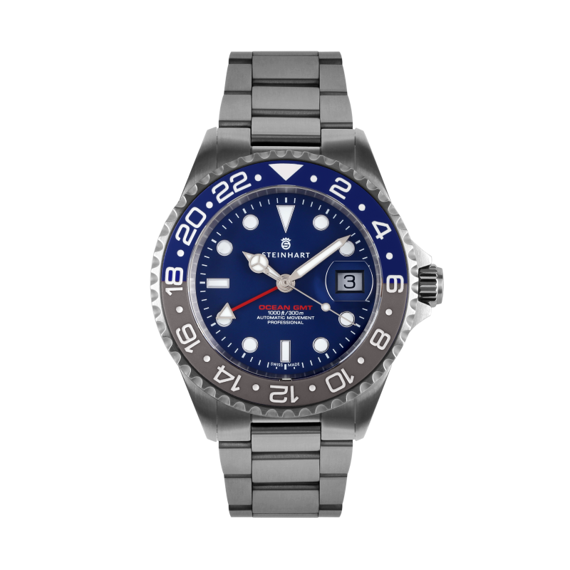 Ocean One GMT blue-grey Ceramic Diver Watch