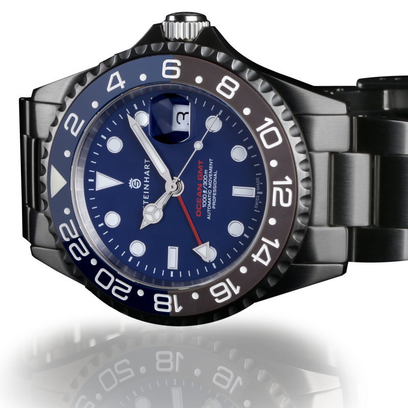 Ocean One GMT blue-grey Ceramic Diver Watch
