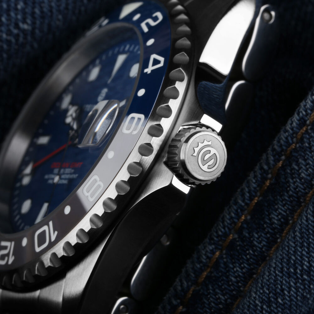 Ocean One GMT blue-grey Ceramic Diver Watch