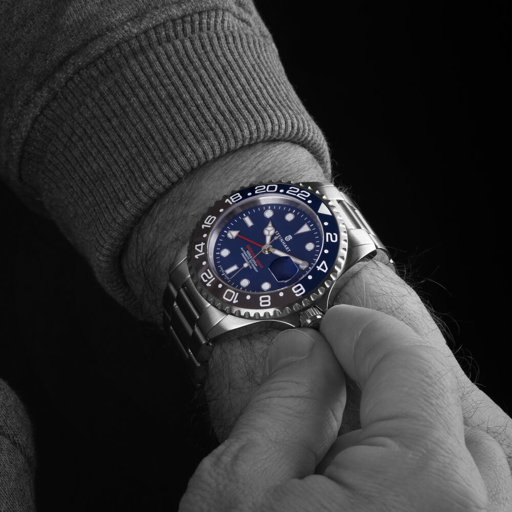 Ocean One GMT blue-grey Ceramic Diver Watch