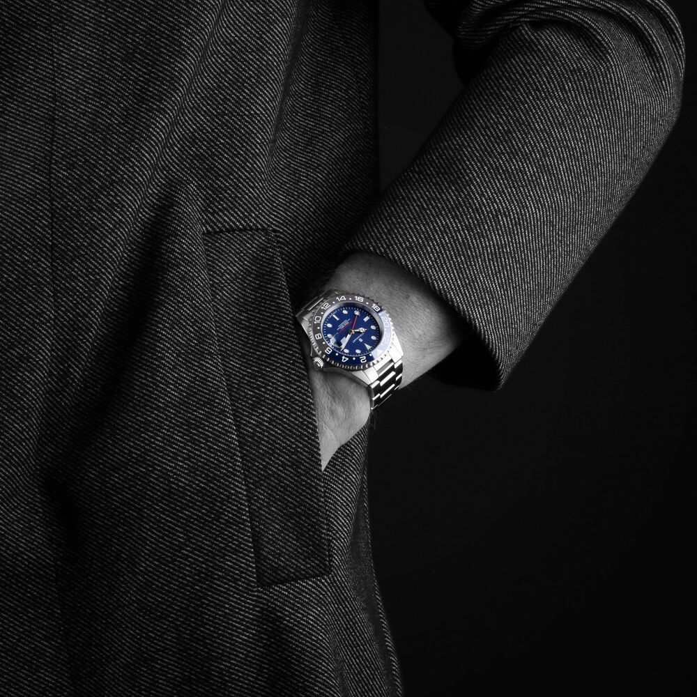 Ocean One GMT blue-grey Ceramic Diver Watch