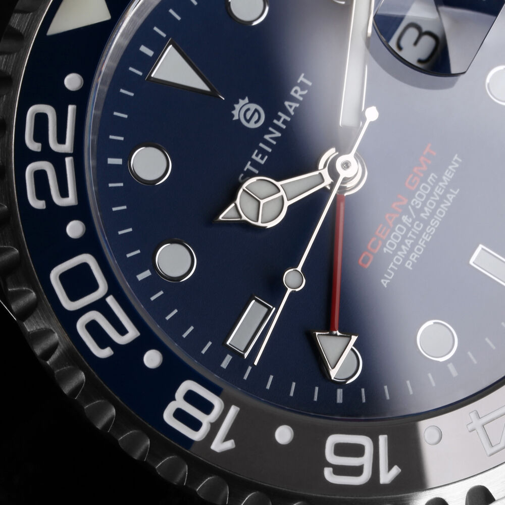 Ocean One GMT blue-grey Ceramic Diver Watch