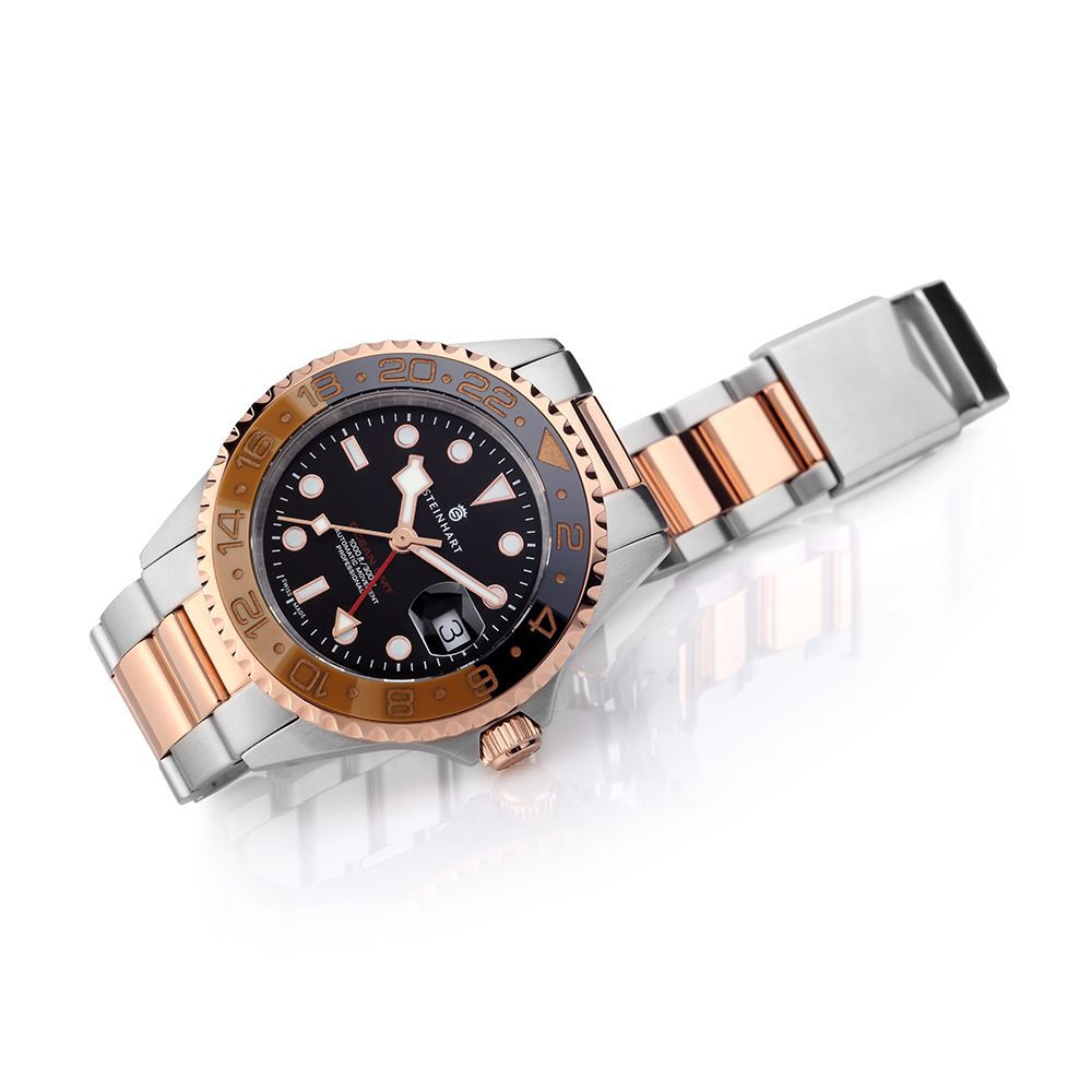 Ocean One GMT two-tone BLACK/KHAKI Diver Watch