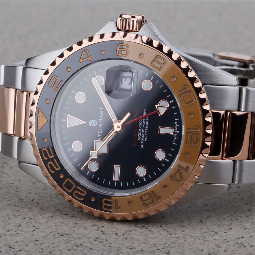 Ocean One GMT two-tone BLACK/KHAKI Diver Watch