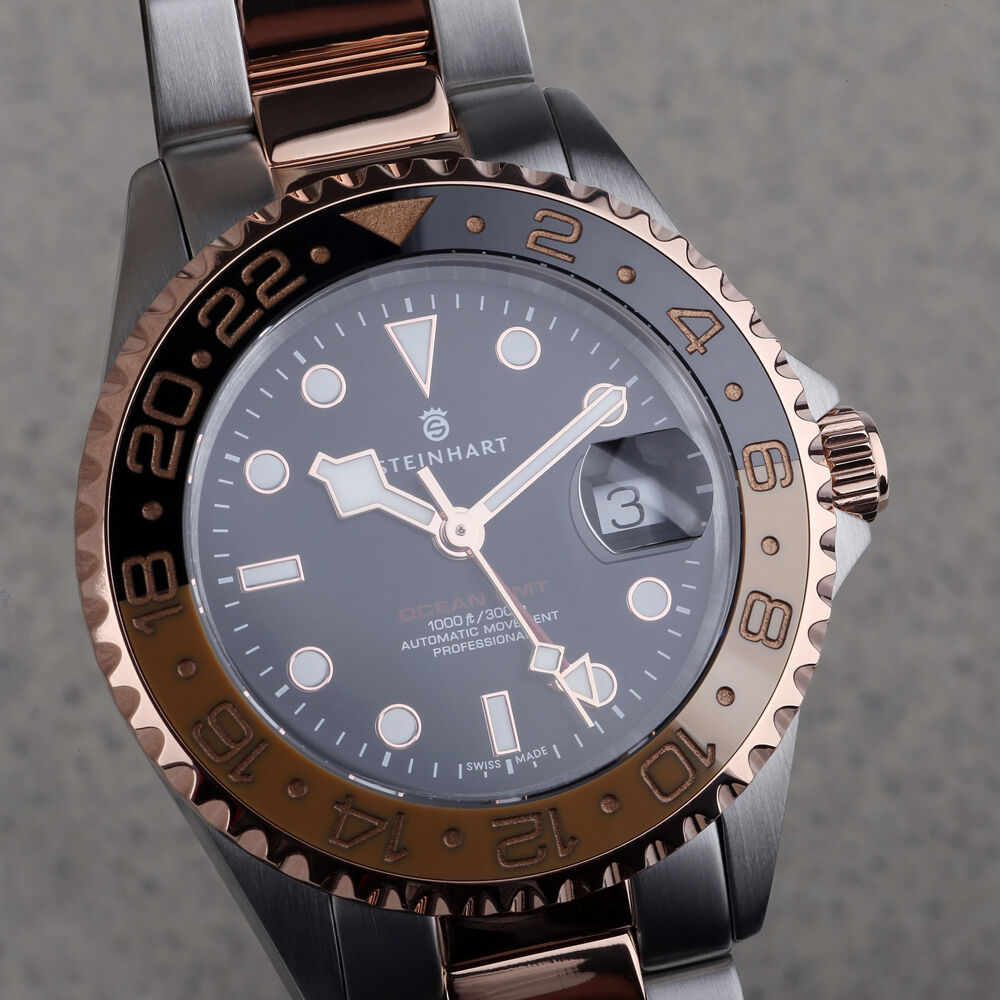 Ocean One GMT two-tone BLACK/KHAKI Diver Watch