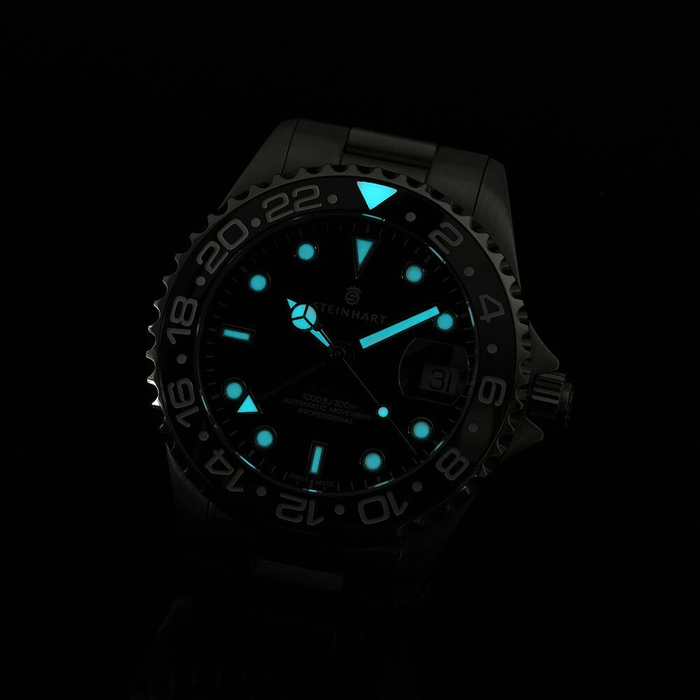 Ocean 39 GMT BLACK Ceramic Diver Watch