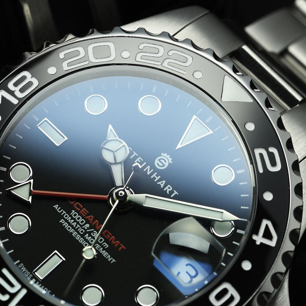 Ocean 39 GMT BLACK Ceramic Diver Watch