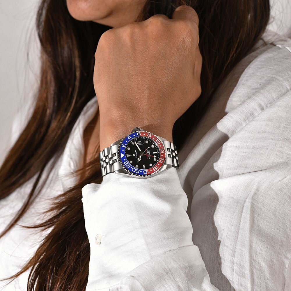Ocean 39 GMT.2 BLUE-RED Ceramic Diver Watch