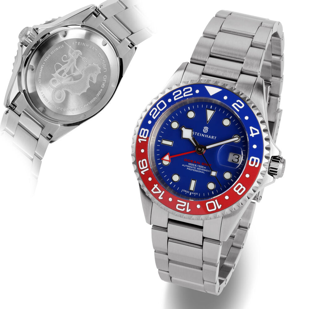 Ocean One 42mm GMT BLUE-RED Ceramic blue dial