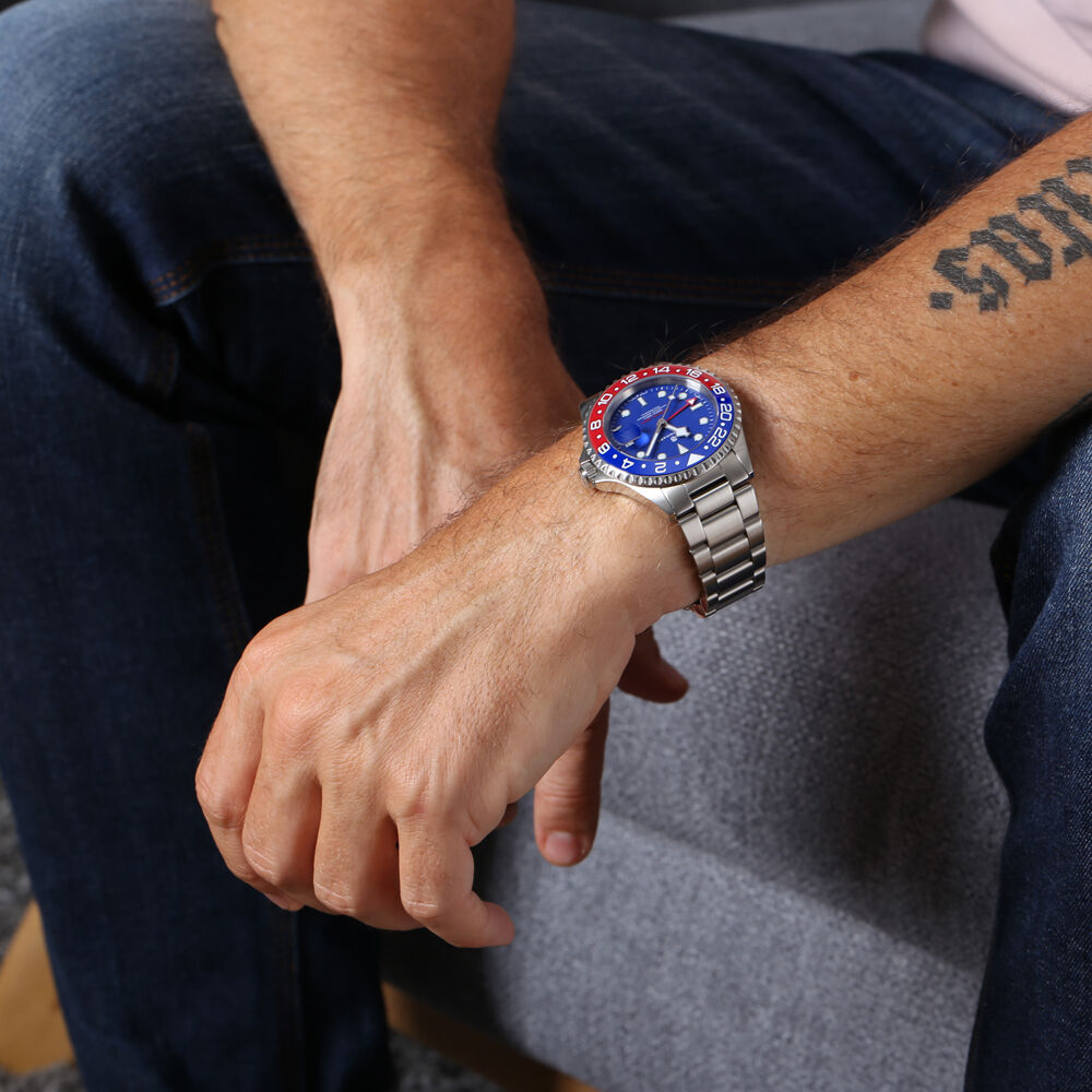 Ocean One 42mm GMT BLUE-RED Ceramic blue dial