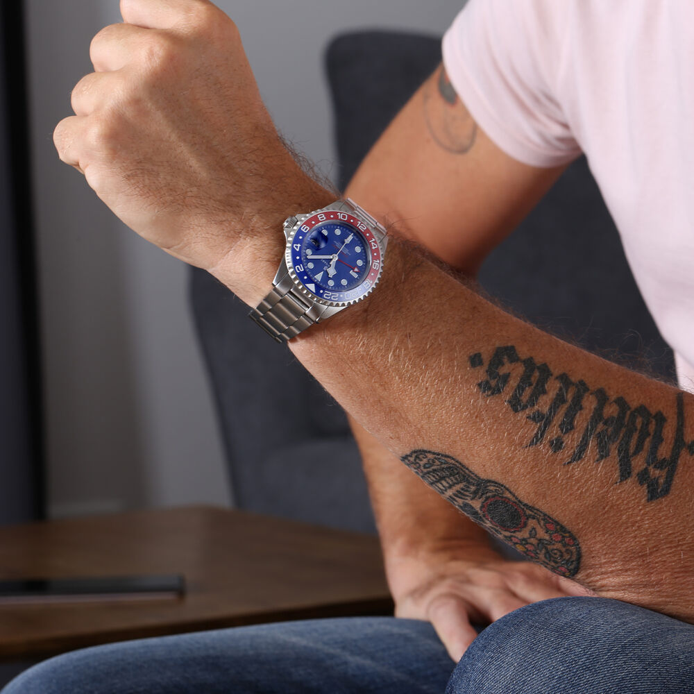 Ocean One 42mm GMT BLUE-RED Ceramic blue dial