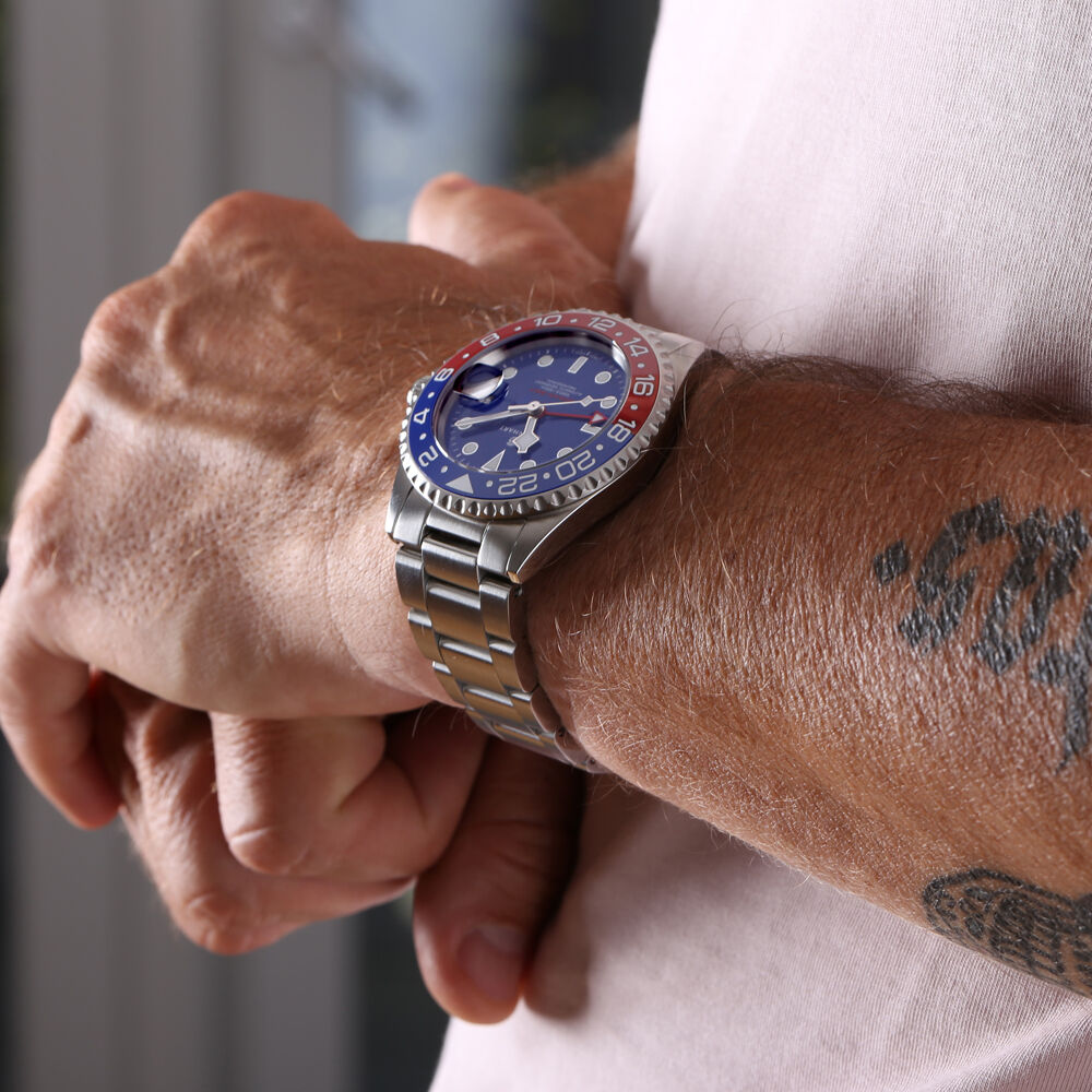 Ocean One 42mm GMT BLUE-RED Ceramic blue dial