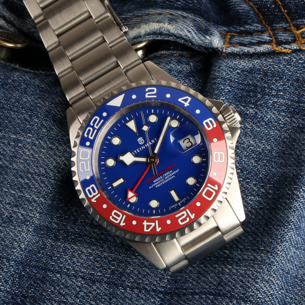 Ocean One 42mm GMT BLUE-RED Ceramic blue dial