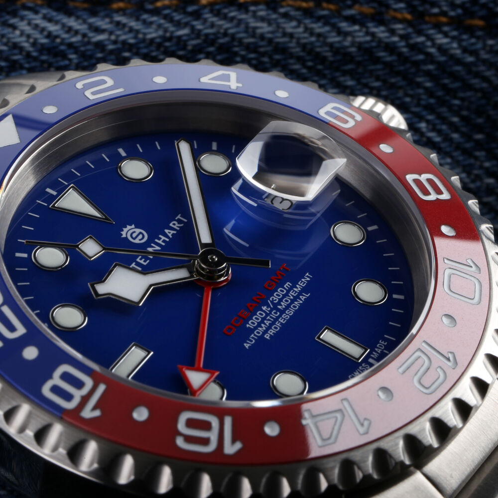 Ocean One 42mm GMT BLUE-RED Ceramic blue dial