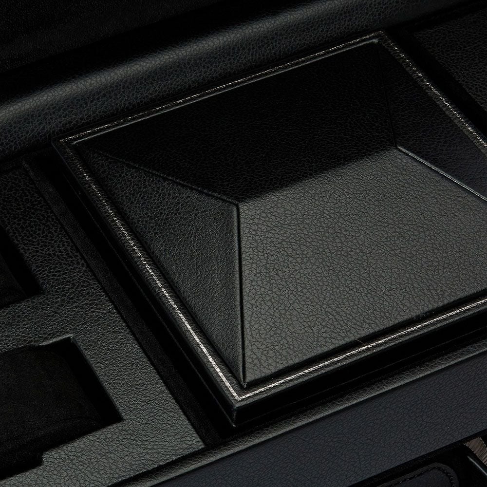 British Racing Black Triple Watch Winder with Storage