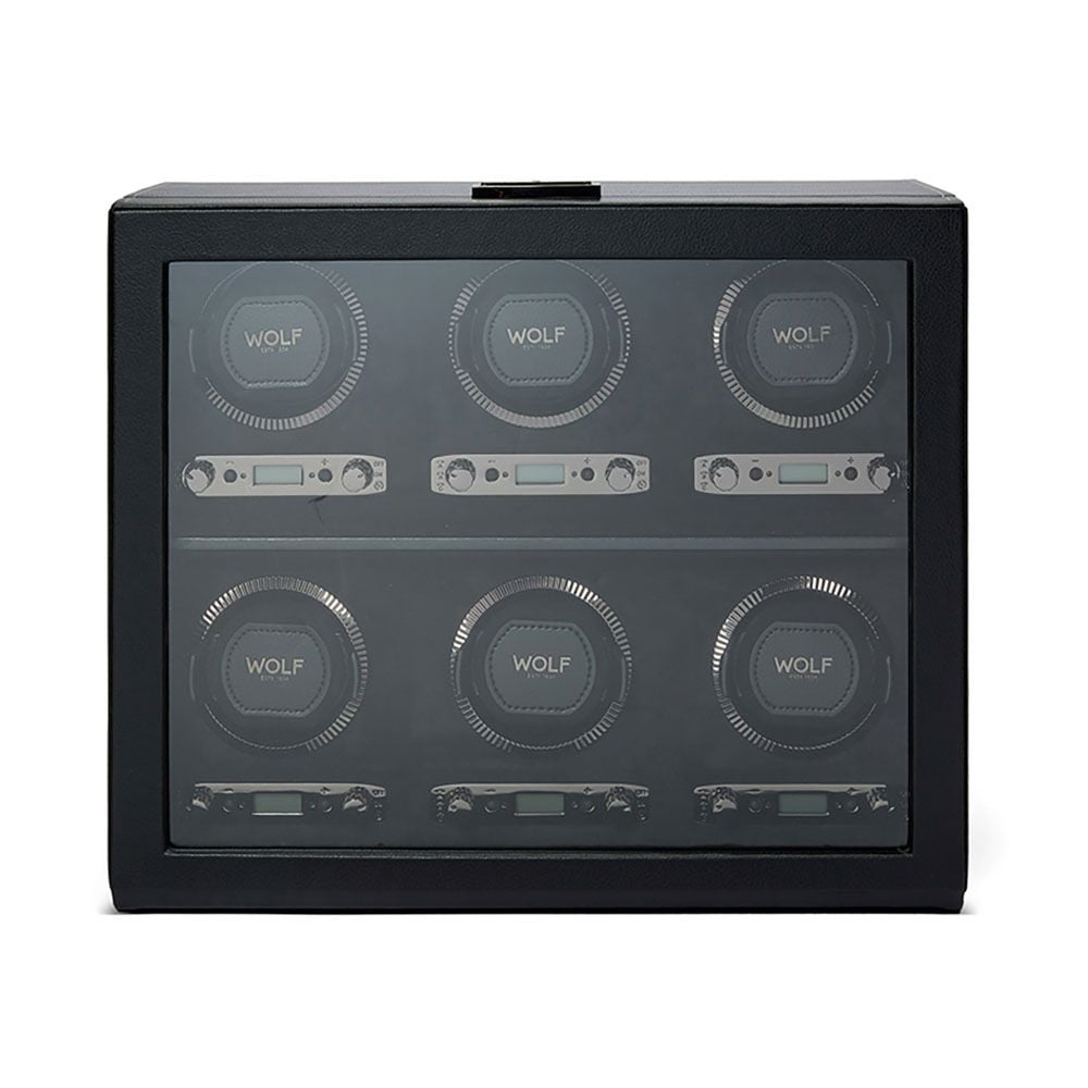 British Racing Black 6 Piece Watch Winder
