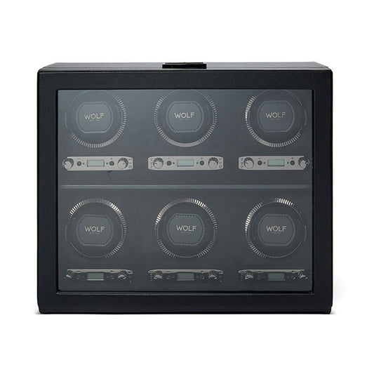 British Racing Black 6 Piece Watch Winder