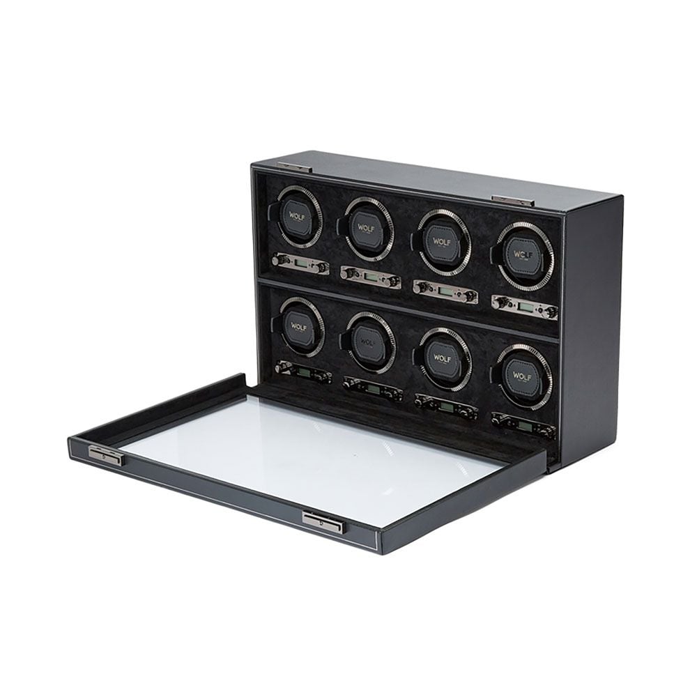 British Racing Black 8 Piece Watch Winder