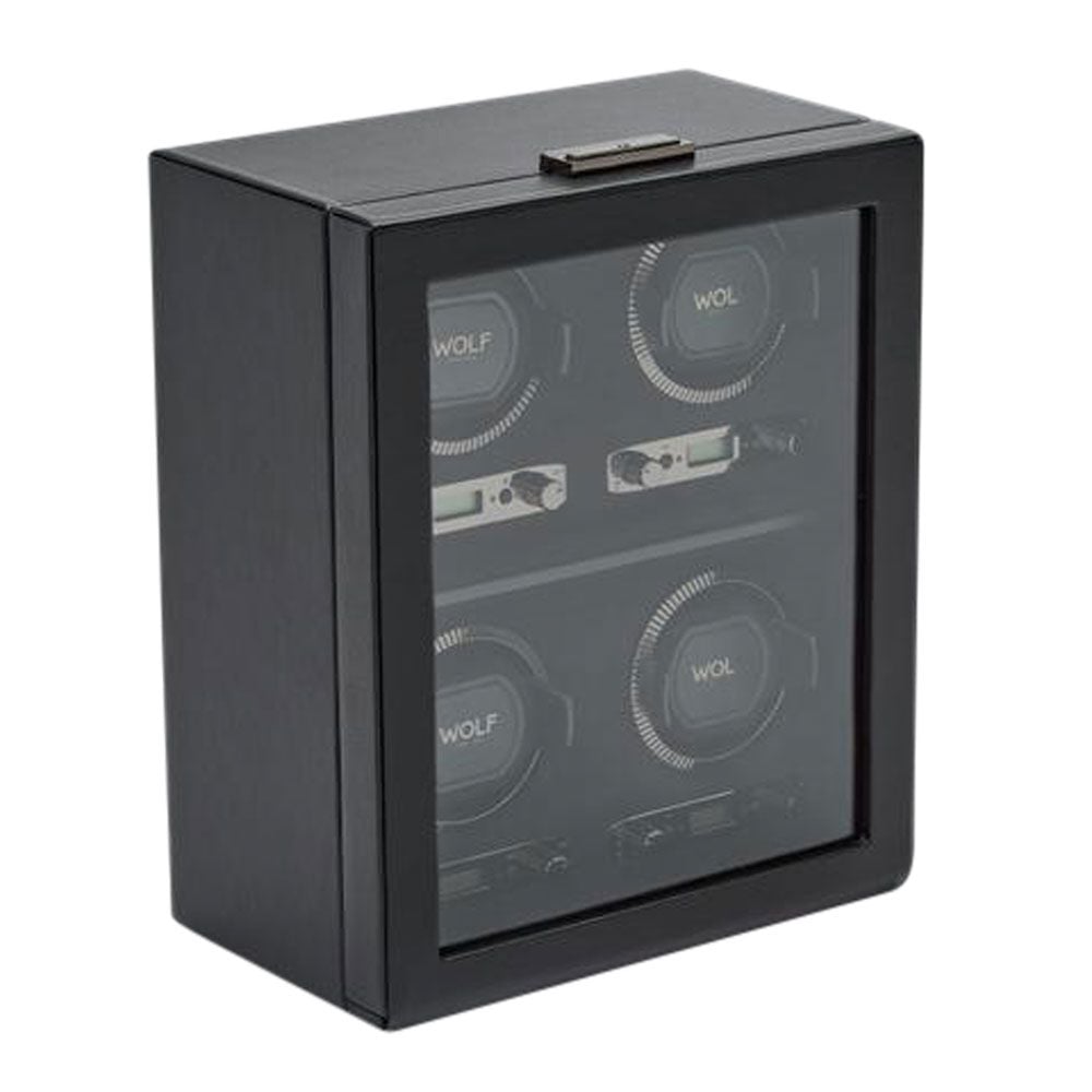 British Racing Black 4 Piece Watch Winder