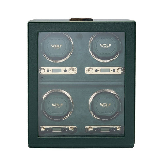 British Racing Green 4 Piece Watch Winder