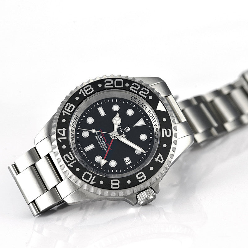 Steinhart Diver Watch Ocean 44 GMT BLACK Ceramic Pura Luxury